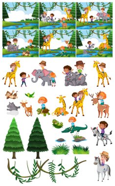 Doğada çocuklar kümesi