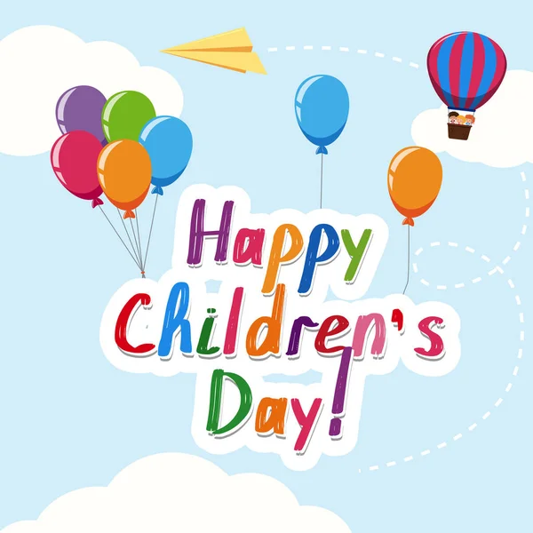 Happy children's Day sjabloon — Stockvector