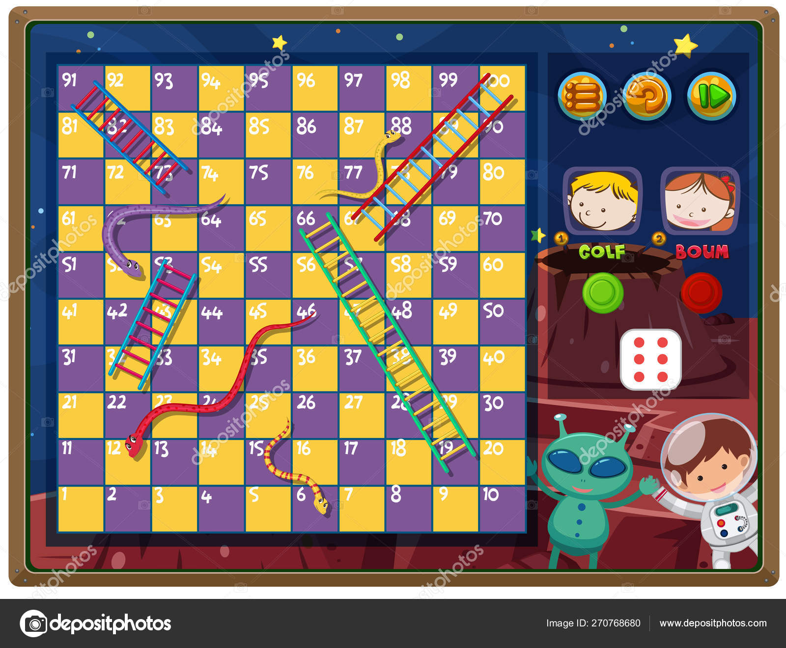 snake & ladder board