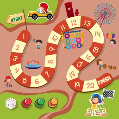 Bir tahta oyunu şablonu