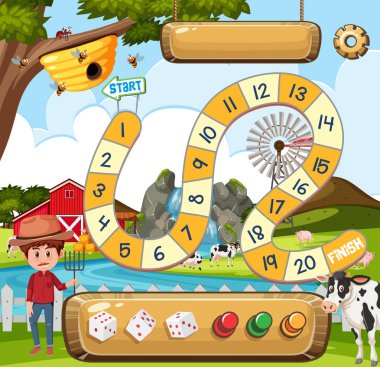 Bir tahta oyunu şablonu