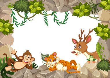 Doğadaki vahşi hayvan şablonu