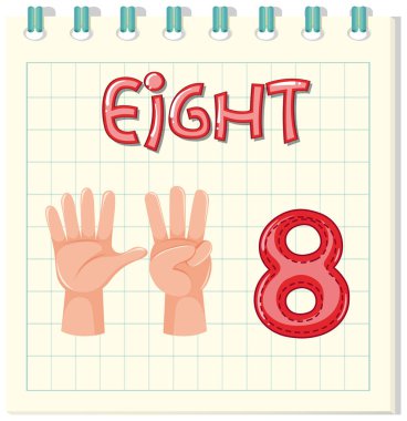 Şablonda sekiz numara