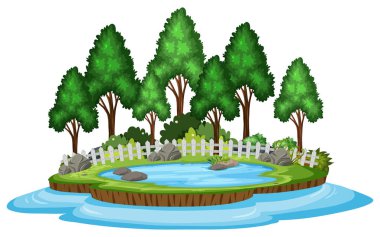 Beyaz arka planda izole doğa