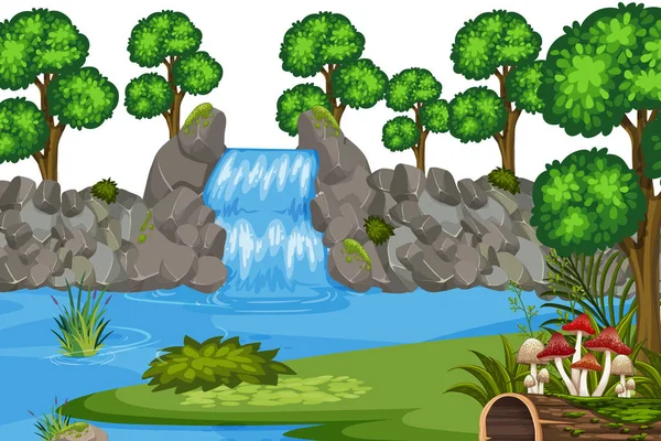 A waterfall nature template