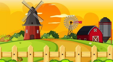 Kırsal bir tarım arazisi sahnesi