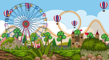 Terk edilmiş bir lunapark vektörü