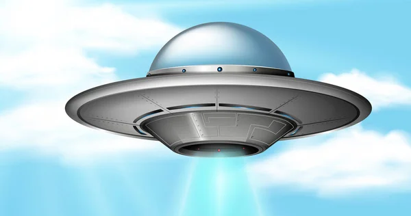 Ein Ufo am Himmel — Stockvektor