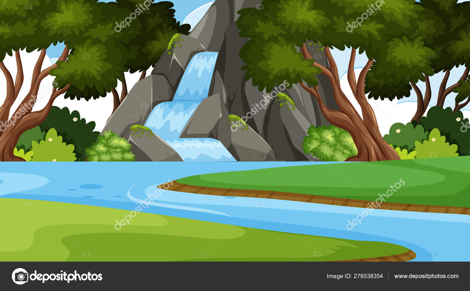A simple nature landscape Stock Vector by ©brgfx 276538354