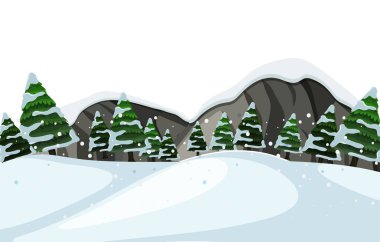 Bir açık kış manzara