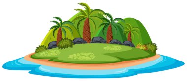 İzole doğa adası manzara