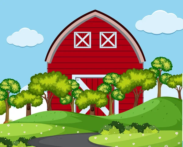 Ένα απλό αγροτικό σπίτι — Διανυσματικό Αρχείο