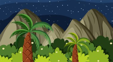 Moutain orman arka plan sahnesi