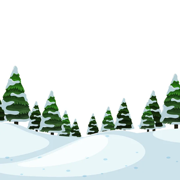 Сцена на фоне снега — стоковый вектор