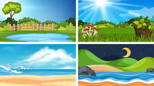 Farklı doğa sahneleri kümesi