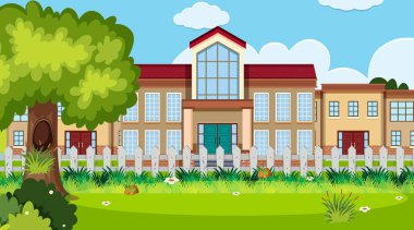 Şehir arka planında bina