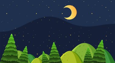 Gece ahşap arka plan sahnesi