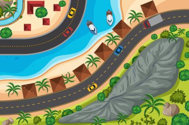 Havadan izleme sahneleri seti