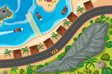 Havadan izleme sahneleri seti