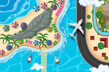 Havadan izleme sahneleri seti