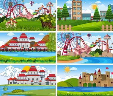 Lunapark da dahil olmak üzere bir dizi açık hava sahnesi