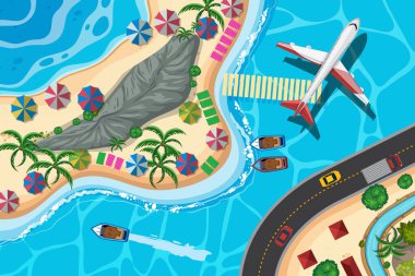 Havadan izleme sahneleri seti