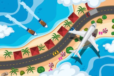 Havadan izleme sahneleri seti