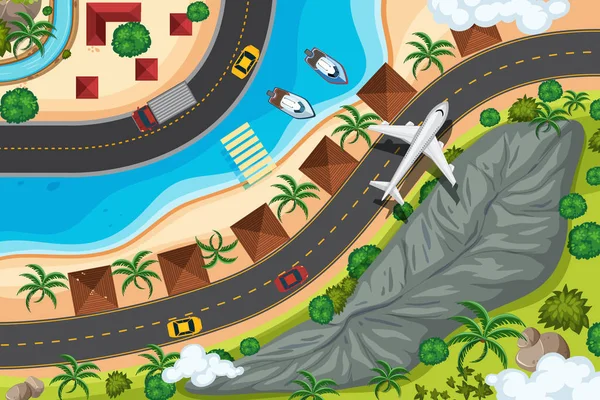 Havadan izleme sahneleri seti