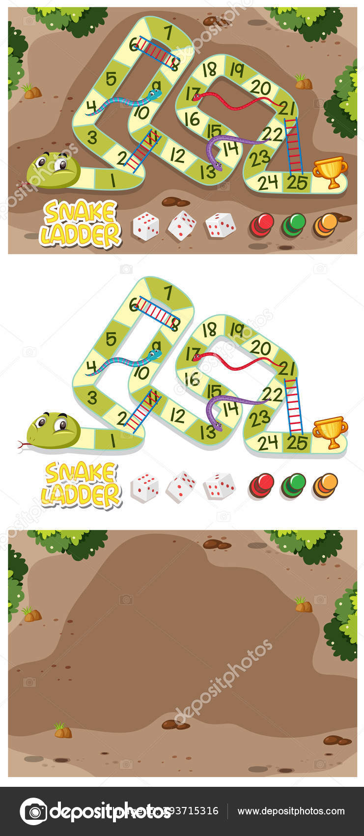 Cobras e escadas jogo com cobra verde imagem vetorial de brgfx© 293717442