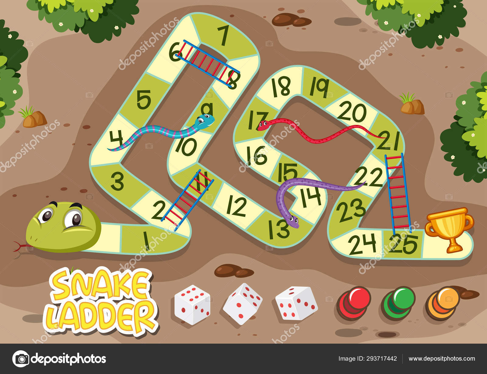 Snake Ladder Jogo Modelo Ilustração imagem vetorial de brgfx