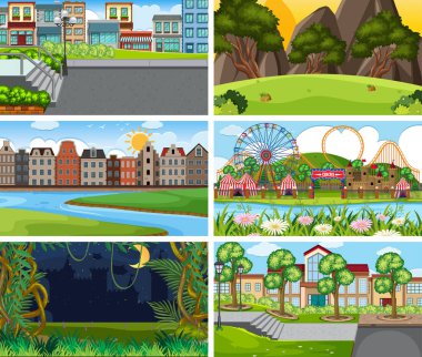 Nehir de dahil olmak üzere açık sahne bir dizi