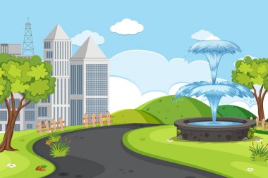 Bina ile bir açık hava sahnesi