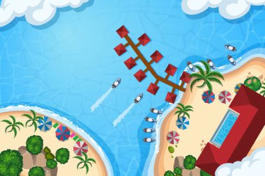 Havadan izleme sahneleri seti