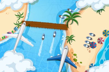 Havadan izleme sahneleri seti