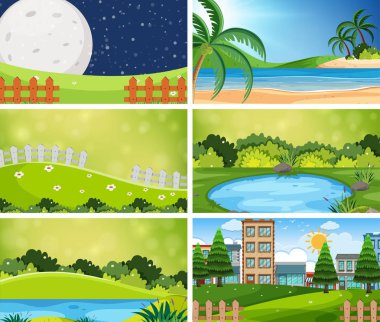 Su da dahil olmak üzere açık sahne bir dizi