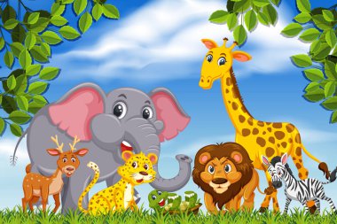 Doğa sahnesinde Aniamls