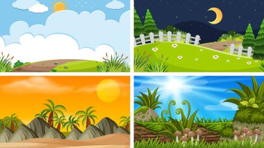 Alan da dahil olmak üzere bir dizi açık hava sahnesi