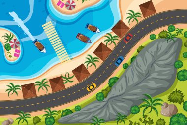 Havadan izleme sahneleri seti