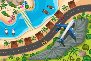 Havadan izleme sahneleri seti