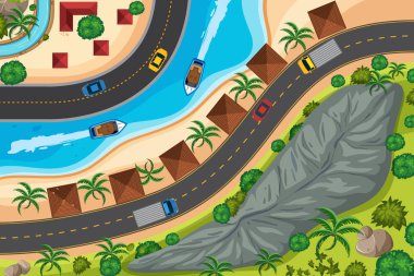 Havadan izleme sahneleri seti