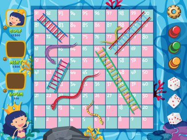 Okyanusta denizkızı ile Boardgame