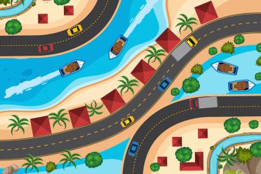 Havadan izleme sahneleri seti