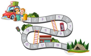 Dağa aile gezisi ile Boardgame tasarım şablonu