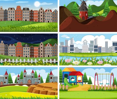 Bina da dahil olmak üzere açık sahne bir dizi