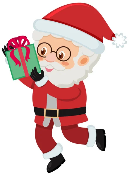 Single character of Santa on white background — Stock Vector