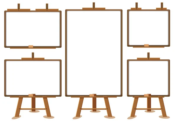 Board Blank Banner Auf Weißem Hintergrund Illustration — Stockvektor