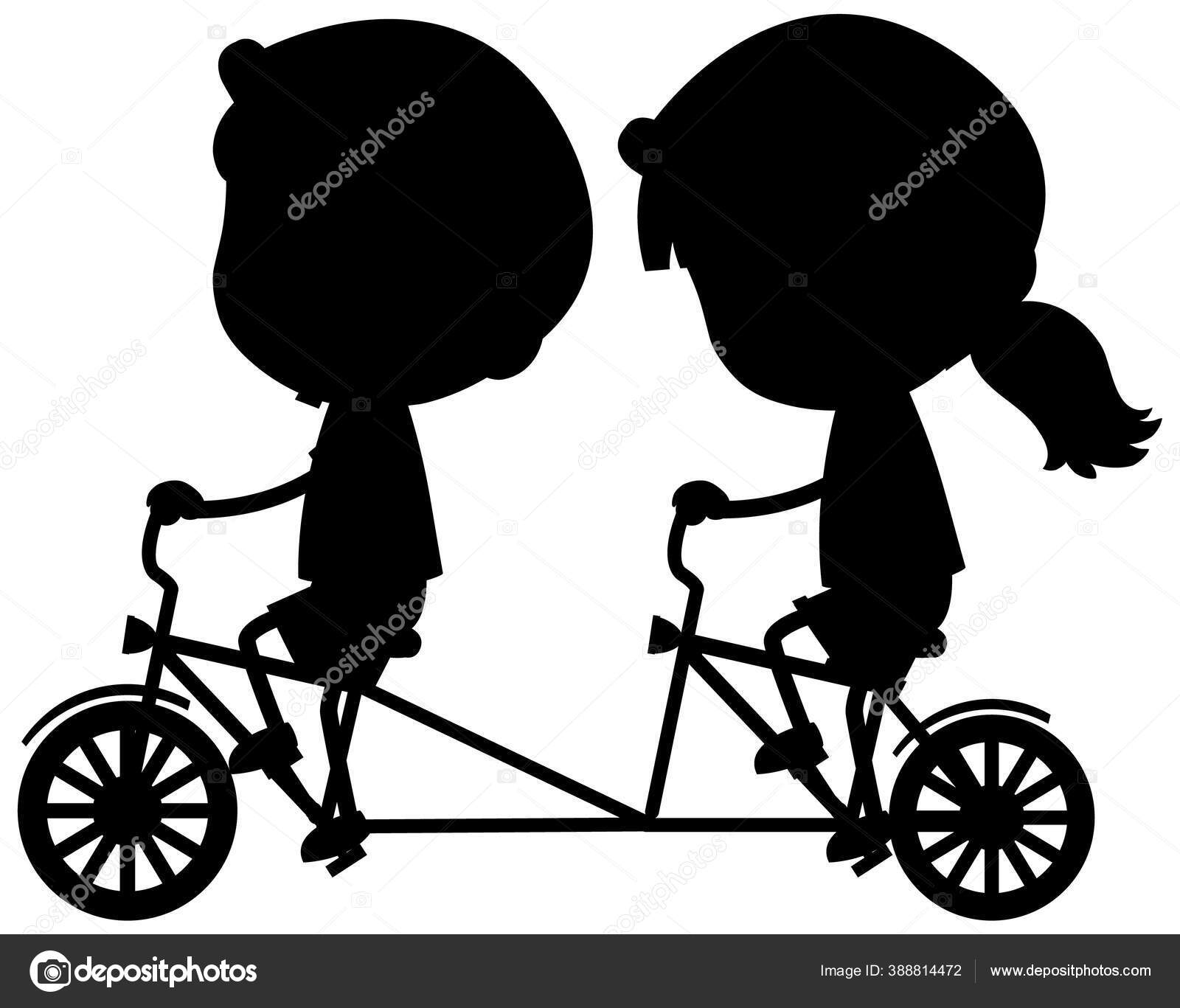 自転車に乗ってベクトル グラフィックの男性 白の背景にシルエット Imagenes De Stock De Arte Vectorial Depositphotos