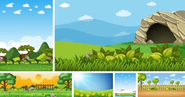 Gündüz gösteriminde dikey ve ufuk sahnelerinde farklı doğa sahneleri