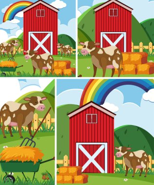 Basit çiftlik arkaplanı çizimi