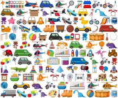 Çocuk oyuncakları çizimi